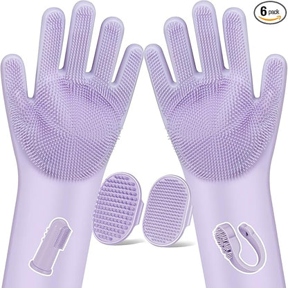Augwind 6PCS Pet Grooming Kit for Dogs, Cats and Horses | Dog Washing Gloves | by Augwind
