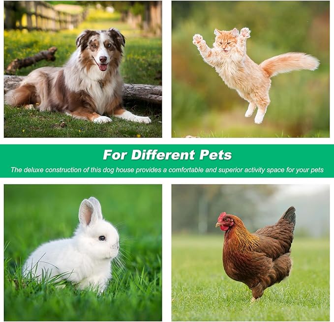 FDW Dog House Indoor Outdoor Durable Ventilate Waterproof Pet Plastic Dog House - Image 5