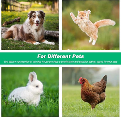 FDW Dog House Indoor Outdoor Durable Ventilate Waterproof Pet Plastic Dog House - Image 5