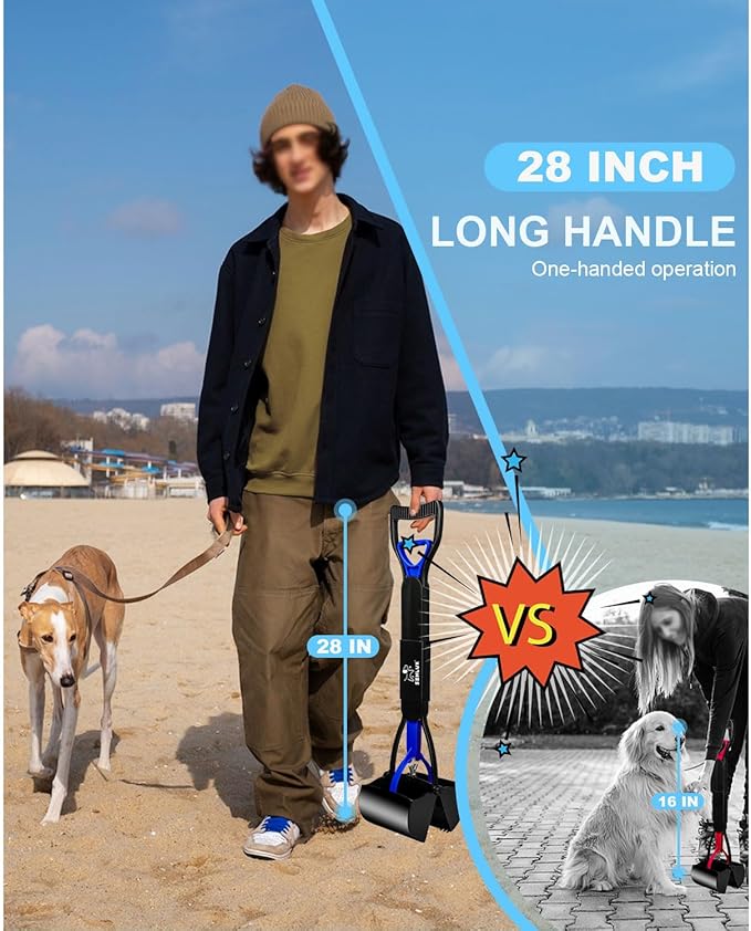 SZHLUX 28" Pooper Scooper, Foldable Dog Pooper Scooper - Image 7