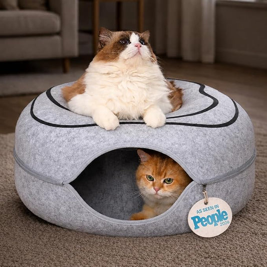 Peekaboo Cat Cave Donut by MEOWFIA
