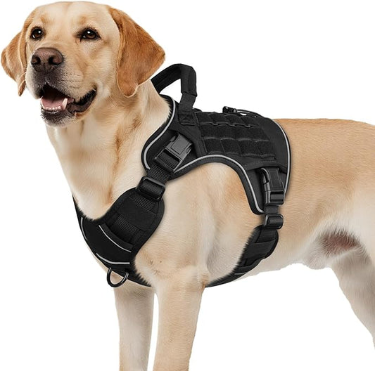 WINGOIN Black Tactical Dog Harness by WINGOIN