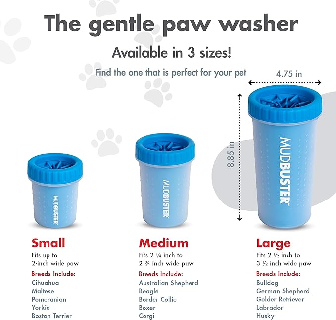 Dexas MudBuster Large Portable Pro Blue Paw Cleaner - Image 3
