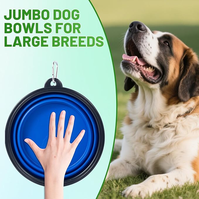 Extra Large Dog Bowl Pet Collapsible Bowls, 2 Pack Collapsible Dog Water Bowls - Image 2