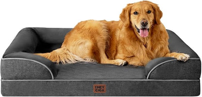 EHEYCIGA Orthopedic Dog Beds for Large Dogs, Waterproof Memory Foam Large Pet by EHEYCIGA