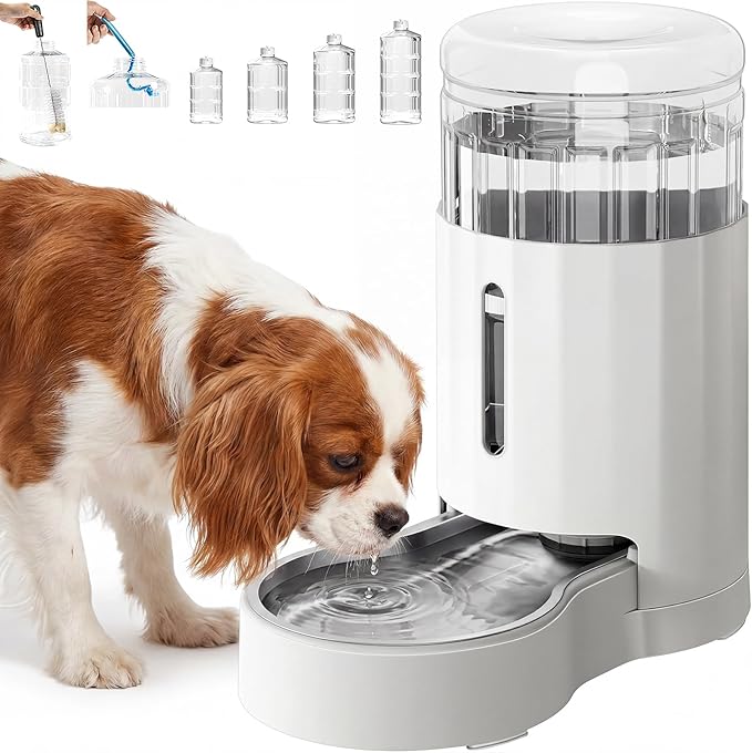 CZPET Dog Water Bowl Dispenser 7L, Wider Mouth & Upgraded Brush by CZPET