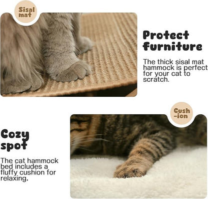 Cat Hammock Bed, Wooden Elevated Cat Beds - Image 5