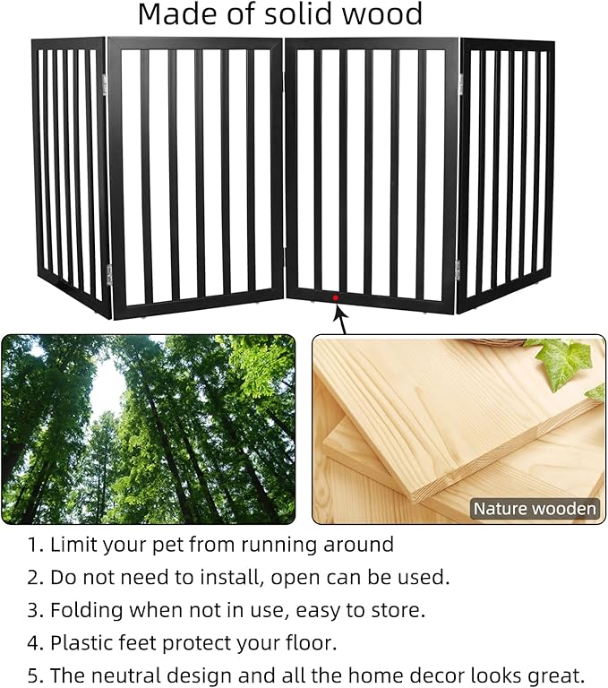Dog Gate Indoor, Freestanding Dog Fence - Image 6