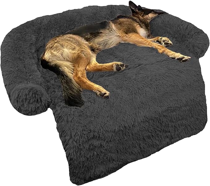 Calming Dog Bed Fluffy Plush Dog Mat by GGIB