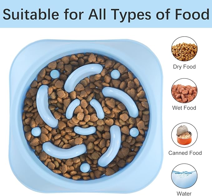 MateeyLife Slow Feeder Dog Bowls 2PCS, Anti-Choking Puzzle Dog Food Bowls - Image 6