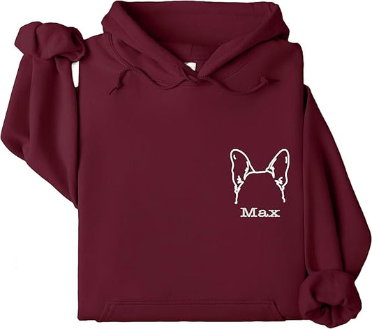 Custom Dog Mom Shirt Personalized Dog Ears Sweatshirt by CustomUnique