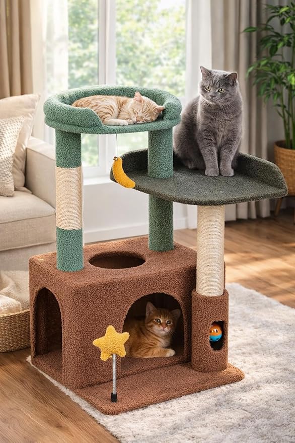31" Cute Cat Tower for Indoor Kittens - Image 6