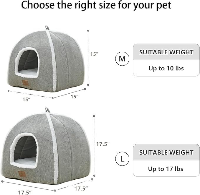 Cat Beds for Indoor Cats-Cat Bed Cave House Tent for Kittens and Small Pets - Image 5