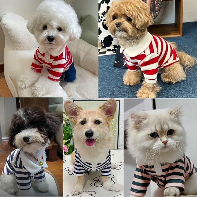 MANON ROSA Dog Clothes Boy Dog Polo Shirt - Image 5