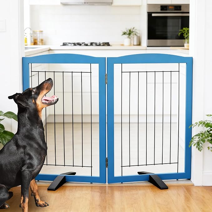ZJSF Freestanding Dog Fence Indoor, Foldable Dog Gate - Image 2