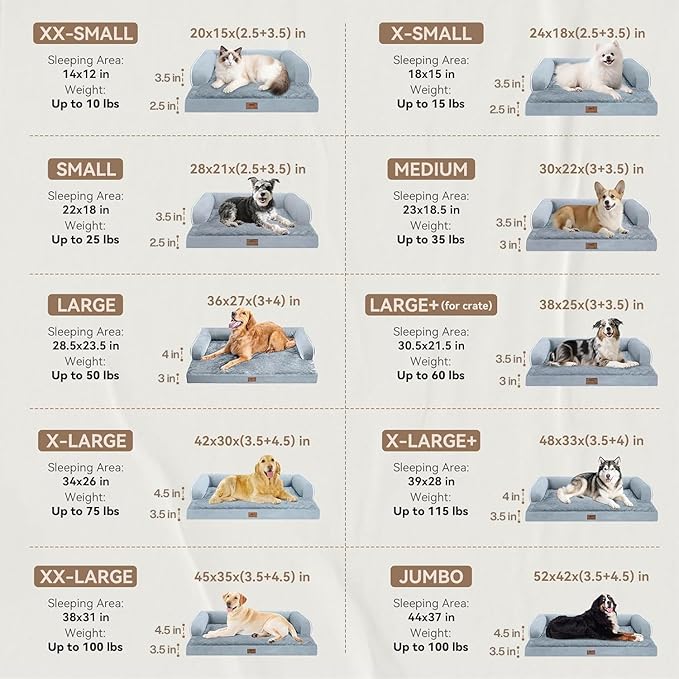 Large Dog Bed Orthopedic Washable - Image 3
