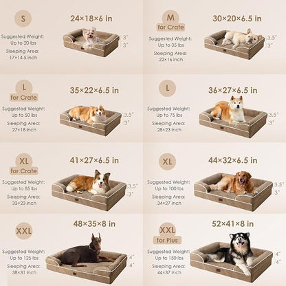EHEYCIGA Orthopedic Dog Beds for Extra Large Dogs, Waterproof Memory Foam XL - Image 2