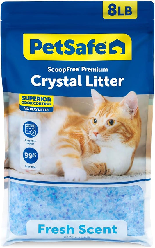 PetSafe ScoopFree Odor Control Crystal Cat Litter, Fresh Scent, 8 Lb Bag by PetSafe