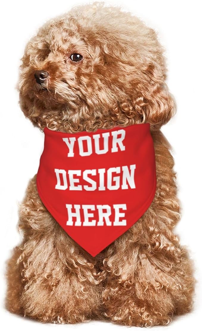 Custom Dog Bandana, Personalized Pet Scarf Triangle Neckwear, Add Your Image - Image 5