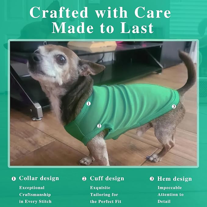 2 Pack Solid Color Dog Shirts - Image 7