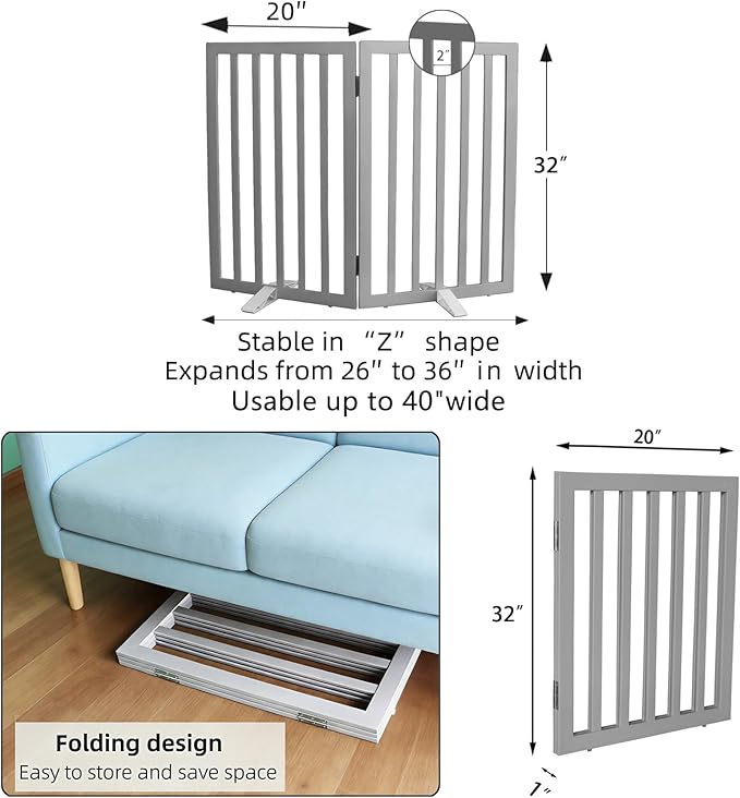 Dog Gate Indoor, Freestanding Dog Fence - Image 7