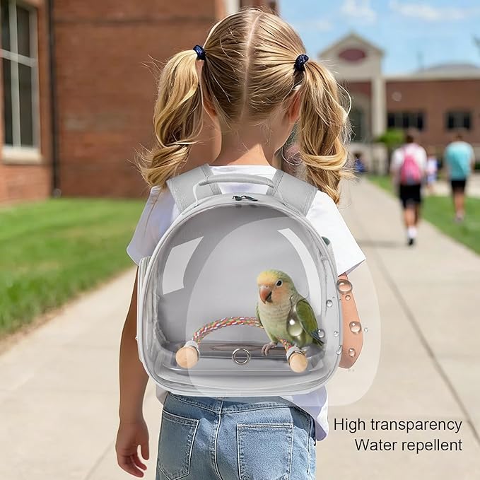 Small Bird Travel Backpack Carrier Cage, Backpack to Transport Backpack Carrier - Image 4