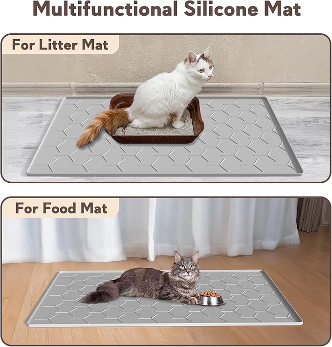 Garoopion Cat Mat for Litter Box, Large 34.05×22.5 inch Cat Litter Mat - Image 6