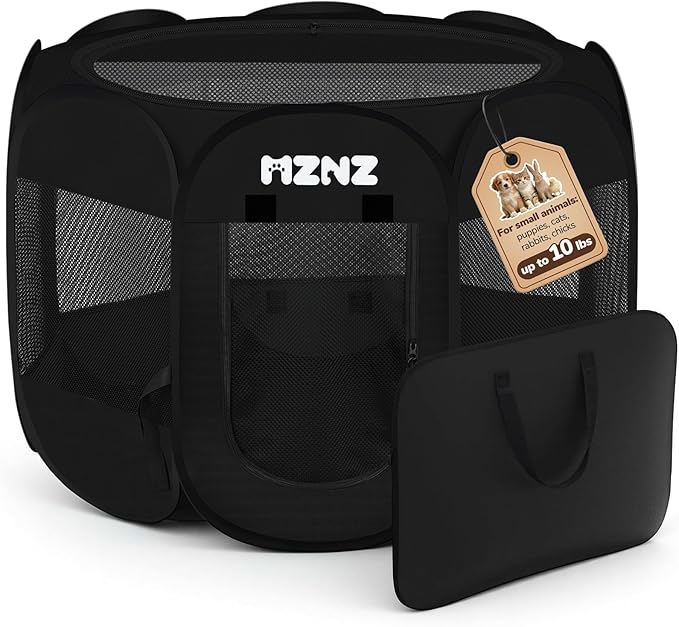 Dog Cat Playpen, Portable Small Animal Playpen Crate Indoor by MZNZ