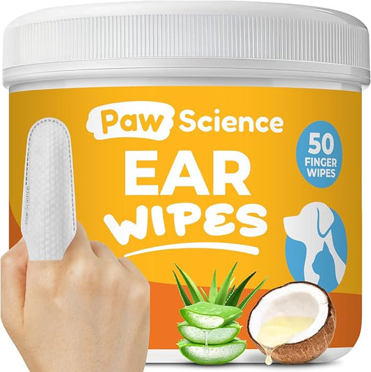 Paw Science Dog & Cat Ear Cleaner Wipes – Pet Finger Wipes by PawScience