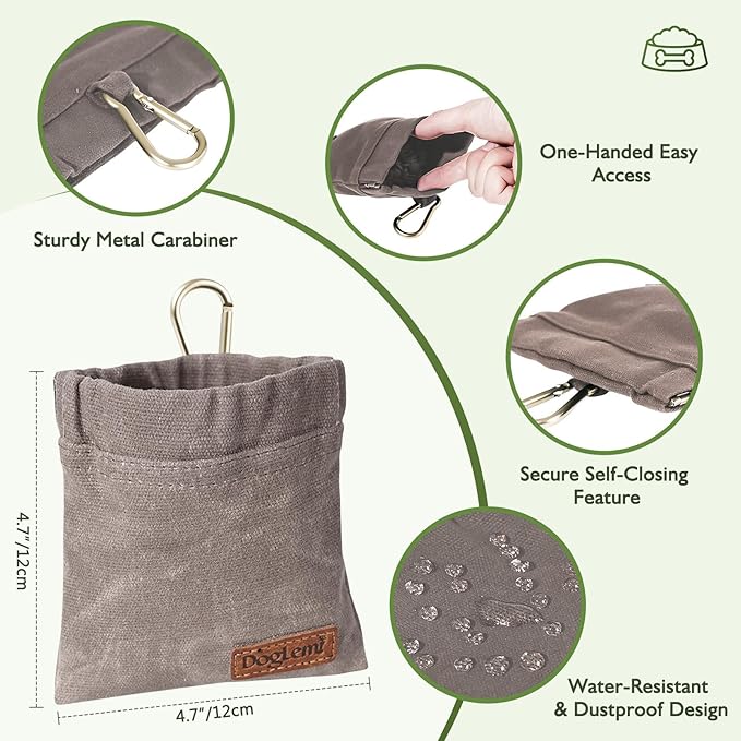 ETIAL Dog Treat Pouch, Portable Puppy Dog Training Treat Bag, Hand Free Dog - Image 2