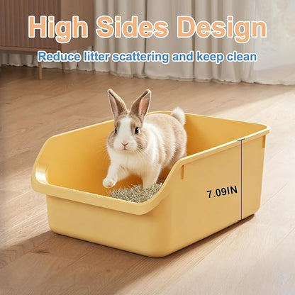 Rabbit Litter Box with Low Entry, High Back Splash Guard - Image 4