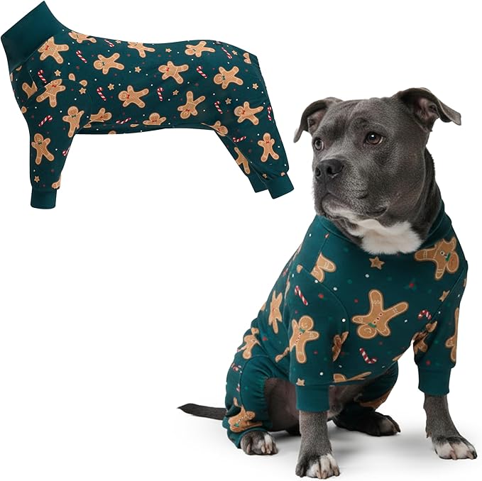 Spark Paws Dog Christmas Pajama, Dog Recovery Suit Male, Ultra-Soft and 4-Way by SparkPaws