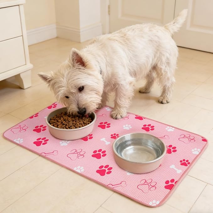PUPTECK Dog Food Mat, Absorbent Pet Cat Feeding Mat - Image 7