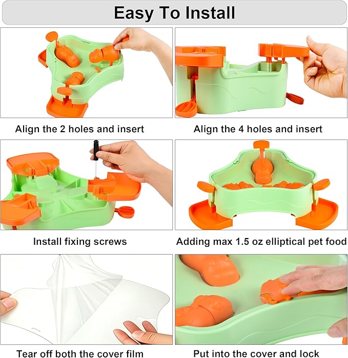 Dog Cat Treat Dispenser Slow Feeder Toy, 3-in-1 Interactive Dog Puzzle Press - Image 6