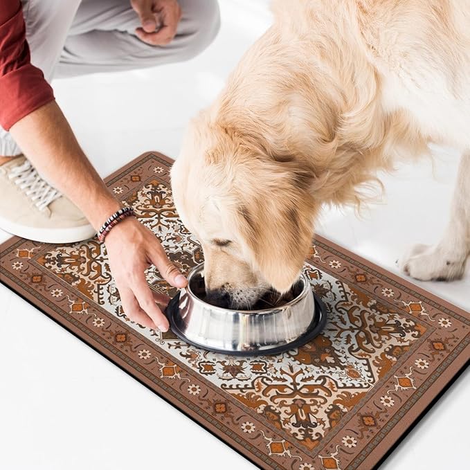 Pet Feeding Mat for Floors Waterproof Dog Mat for Food and Water Absorbent - Image 7