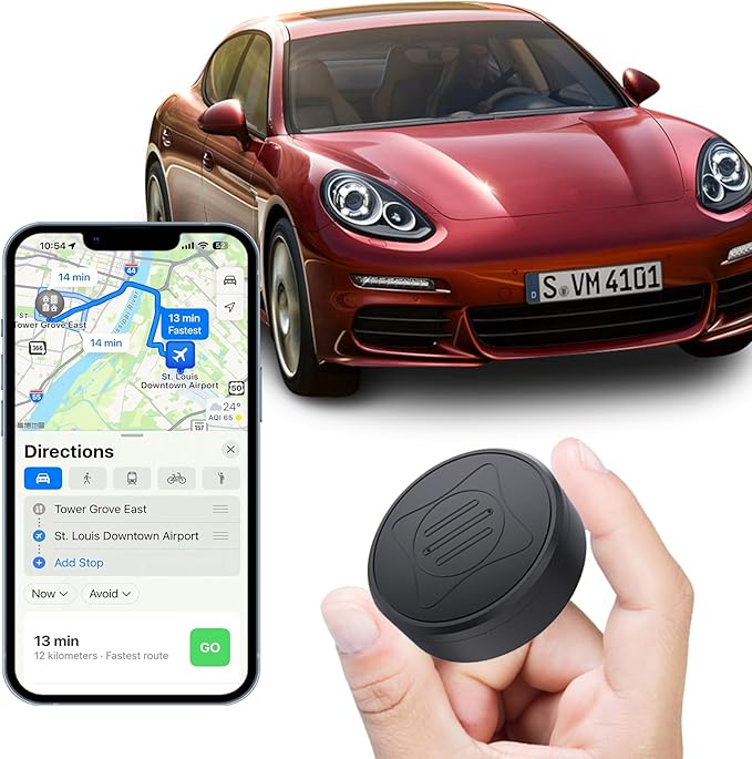 GPS Tracker for Vehicles, Car GPS Tracker Portable Real Time Magnetic GPS by Unknown