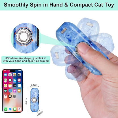 TBTeek Cat Toy, Finger Rotatable, 3 Modes, 5 Fun Patterns, Rechargeable - Image 3