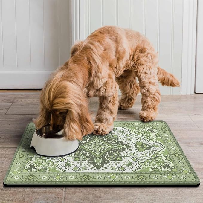 Pet Feeding Mat for Floors Waterproof Dog Mat for Food and Water Absorbent - Image 7