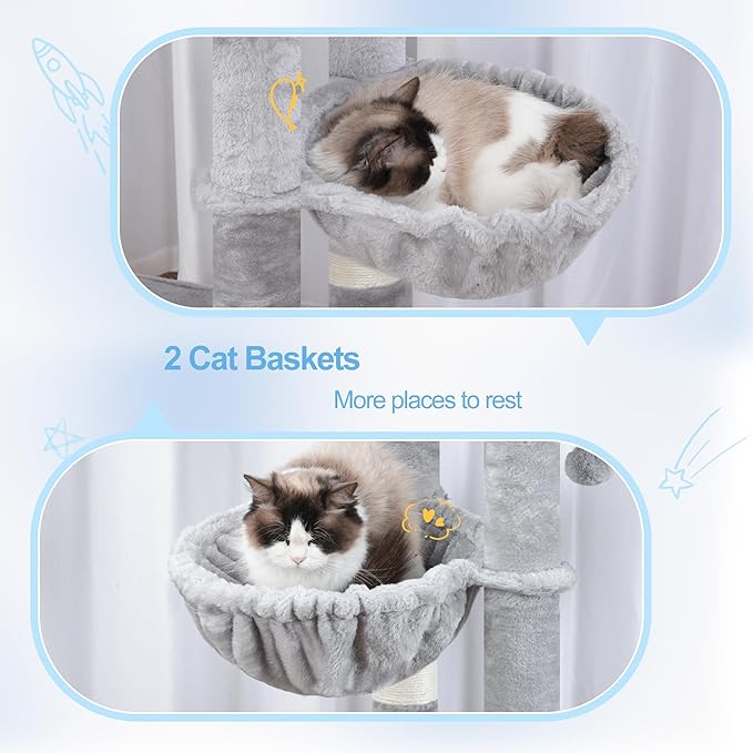 Hey-brother Cat Tree Tower, Scratching Posts - Image 7