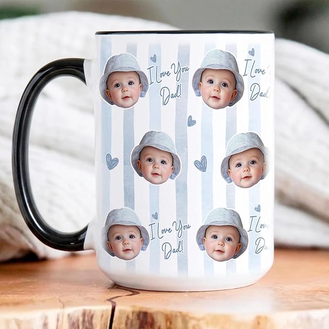 Personalized Dad Mug- Custom Baby Face Mug - Image 3