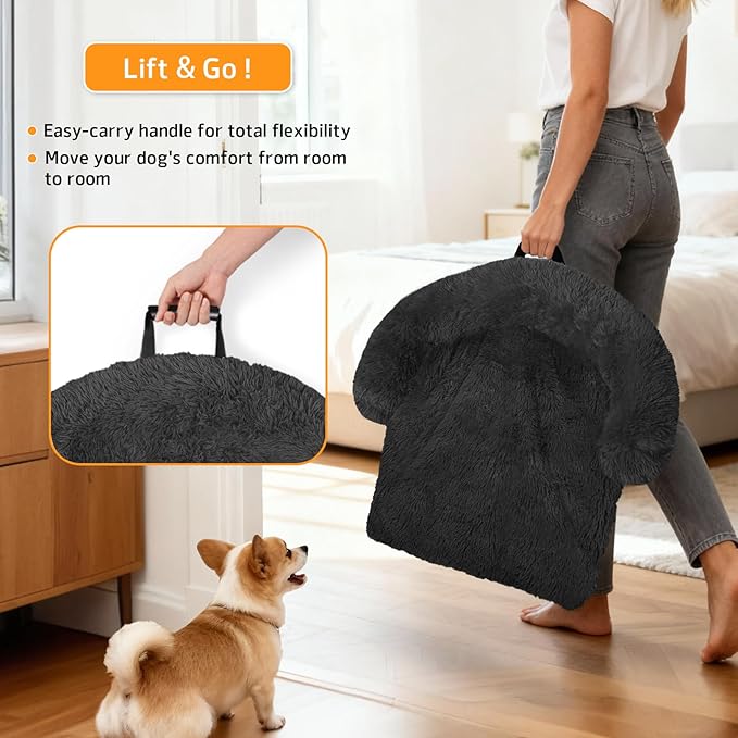 Calming Dog Bed Fluffy Plush Dog Mat - Image 3