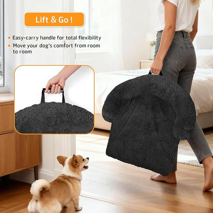 Calming Dog Bed Fluffy Plush Dog Mat - Image 3
