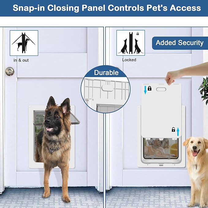 CEESC Large Dog Door for Pets Up to 100 lb, Weatherproof Pet Door for Cats and - Image 6