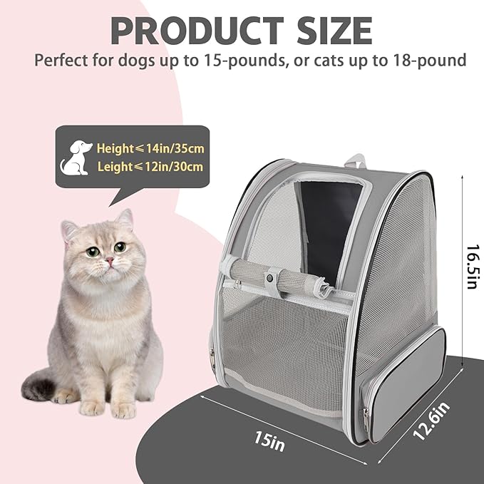 Cat Backpack Carrier, Pet Carrier Airline Approved - Image 2