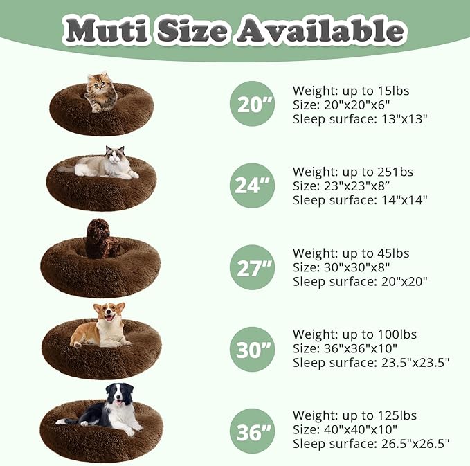 JOLLYVOGUE Dog & Cat Bed, Calming Anti-Anxiety Pet Bed - Image 5