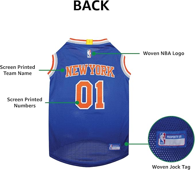 Pets First NBA NEW YORK KNICKS DOG Jersey, Large - Image 7