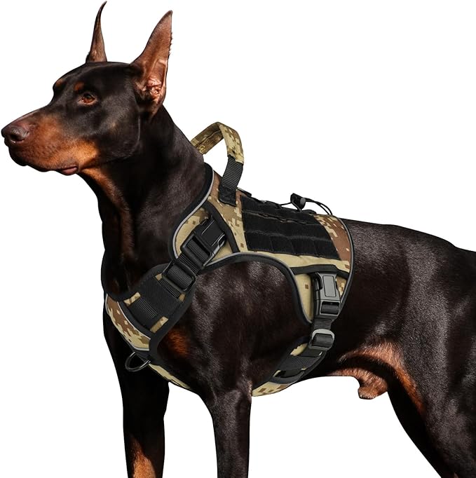 WINGOIN Tactical Dog Harness for Large Dogs, Heavy Duty No Pull Dog Harness by WINGOIN