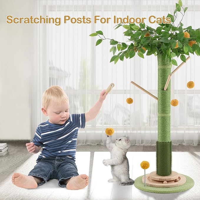 Cat Scratching Post, 45 Inch Tall Cat Scratcher Tree - Image 6