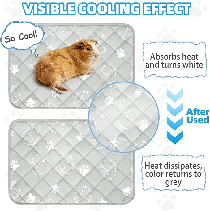 Homimp Summer Cooling Mat for Small Animals, Washable Rabbit Cool Pad, - Image 3