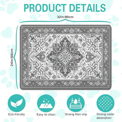 Pet Feeding Mat for Floors Waterproof Dog Mat for Food and Water Absorbent - Image 5